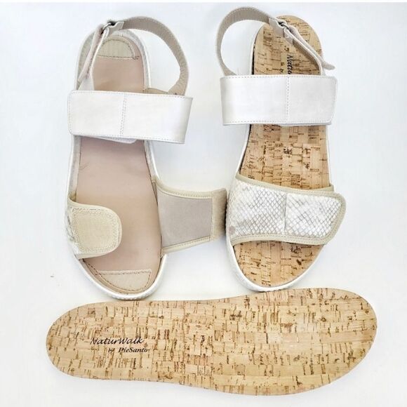 NATURWALK BY PIESANTO OZOR IN IVORY LEATHER AND VELVET SIZE 10 - Picture 8 of 9